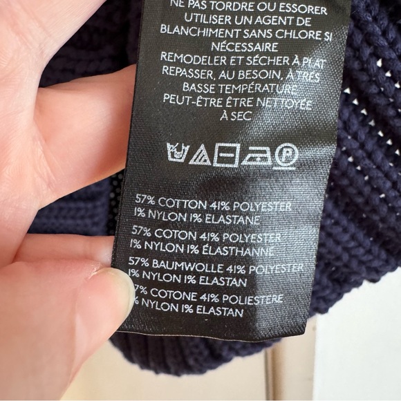 Anthropologie Maeve Navy Star Short Sleeve Sweater - Picture 6 of 7